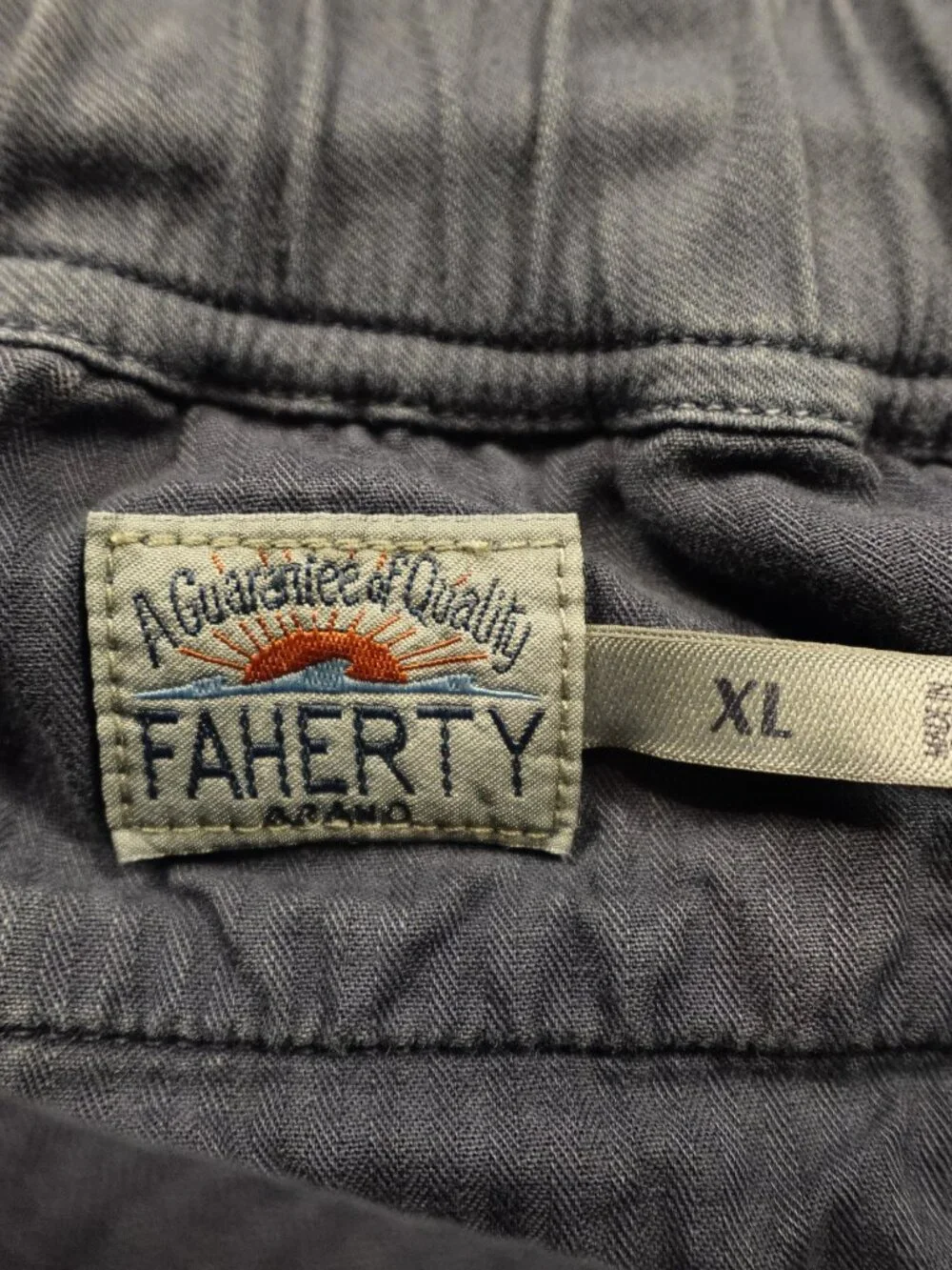 Faherty All Day Short Men’s XL Blue Drawstring Elastic Waist Casual 6” Inseam